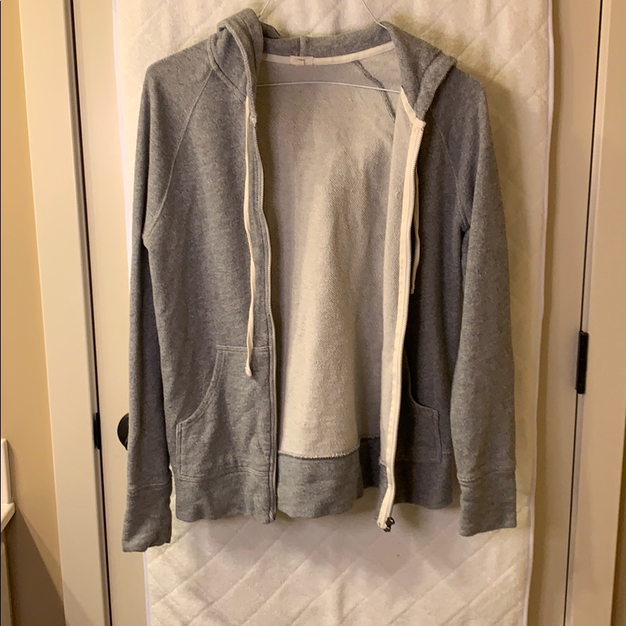 J Crew Basic Grey Zip Up